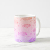 Gradiënt Zonsondergang Vis Patroon Modern Koffiemok (Voorkant rechts)