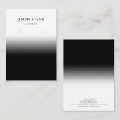 Gradient Zwart op Wit Oorbel Sieraden Display Visitekaartje (Voorkant / Achterkant)