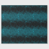 Gradiënt zwarte marineblauwe confetti glitter shys cadeaupapier (Vlak)