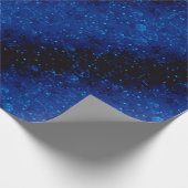 Gradiënt zwarte marinekwart glitter shinesequines cadeaupapier (Hoek)