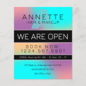 Gradiëntblauw paarse en zwarte Flyer (Achterkant)