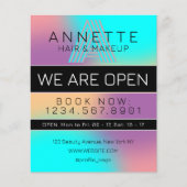 Gradiëntblauw paarse en zwarte Flyer (Voorkant)