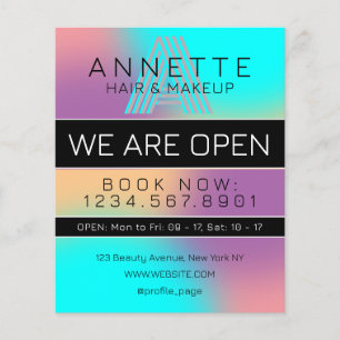 Gradiëntblauw paarse en zwarte Flyer