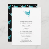 gradiëntblauwe sneeuwboarder kaart (Voorkant / Achterkant)