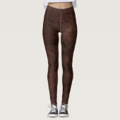 Gradiëntbruine kleuren steenmarmerchocolade leggings (Voorkant)