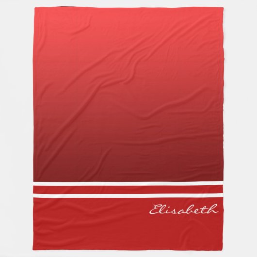 Gradiënten Kleur - rode mix & stevig rood Fleece Deken (Voorkant)