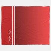 Gradiënten Kleur - rode mix & stevig rood Fleece Deken (Voorkant (Horizontaal))