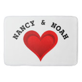 Gradiënten RED LOVE HEART + jouw tekst & ideeën Badmat (Voorkant)