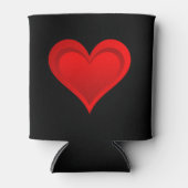 Gradiënten RED LOVE HEART + jouw tekst & ideeën Blikjeskoeler (Voorkant)
