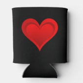 Gradiënten RED LOVE HEART + jouw tekst & ideeën Blikjeskoeler (Achterkant)