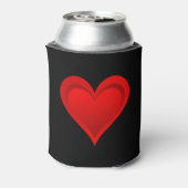 Gradiënten RED LOVE HEART + jouw tekst & ideeën Blikjeskoeler (Blikje Achterkant)