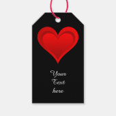 Gradiënten RED LOVE HEART + jouw tekst & ideeën Cadeaulabel (Voorkant)