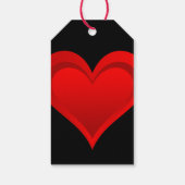 Gradiënten RED LOVE HEART + jouw tekst & ideeën Cadeaulabel (Achterkant)