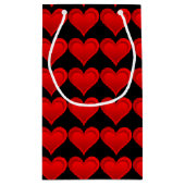 Gradiënten RED LOVE HEART + jouw tekst & ideeën Klein Cadeauzakje (Achterkant)