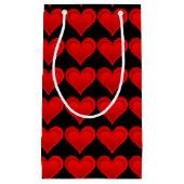 Gradiënten RED LOVE HEART + jouw tekst & ideeën Klein Cadeauzakje (Voorkant)