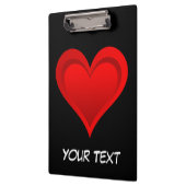 Gradiënten RED LOVE HEART + jouw tekst & ideeën Klembord (Links)