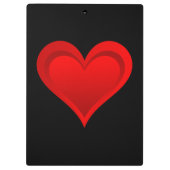 Gradiënten RED LOVE HEART + jouw tekst & ideeën Klembord (Achterkant)