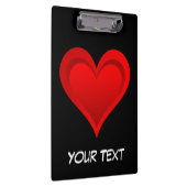 Gradiënten RED LOVE HEART + jouw tekst & ideeën Klembord (Rechts)