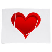 Gradiënten RED LOVE HEART + jouw tekst & ideeën Large Cadeautasje (Voorkant)
