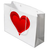 Gradiënten RED LOVE HEART + jouw tekst & ideeën Large Cadeautasje (Achterkant Gekanteld)