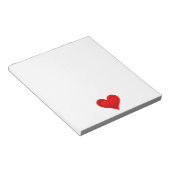 Gradiënten RED LOVE HEART + jouw tekst & ideeën Notitieblok (Schuin)