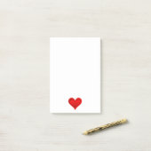 Gradiënten RED LOVE HEART + jouw tekst & ideeën Post-it® Notes (Op bureau)