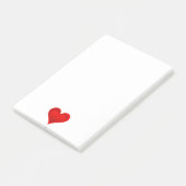 Gradiënten RED LOVE HEART + jouw tekst & ideeën Post-it® Notes (Schuin)