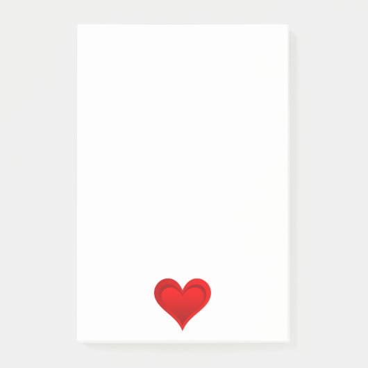 Gradiënten RED LOVE HEART + jouw tekst & ideeën Post-it® Notes (Voorkant)