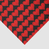 Gradiënten RED LOVE HEART + jouw tekst & ideeën Tissuepapier (Detail)