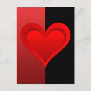 Gradiënten RED LOVE HEART + uw ruggen. en ideeën Briefkaart