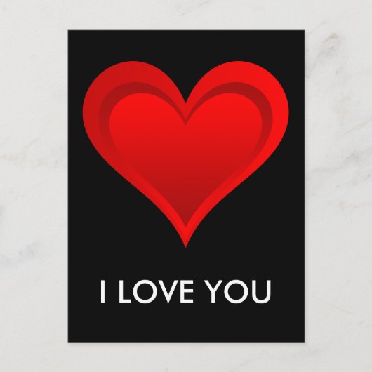 Gradiënten RED LOVE HEART + uw ruggen. en ideeën Briefkaart (Voorkant)