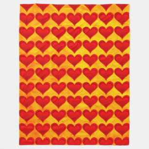 Gradiënten RED LOVE HEART + uw ruggen. en ideeën Fleece Deken