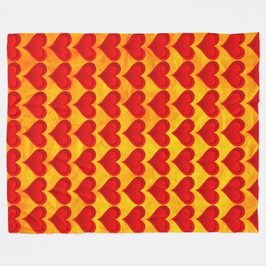 Gradiënten RED LOVE HEART + uw ruggen. en ideeën Fleece Deken (Voorkant (Horizontaal))