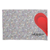 Gradiënten RED LOVE HEART + uw ruggen. en ideeën Kussensloop (Voorkant-Links)