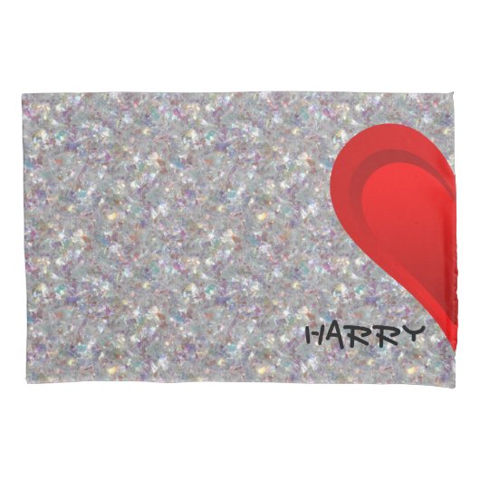 Gradiënten RED LOVE HEART + uw ruggen. en ideeën Kussensloop (Voorkant-Links)