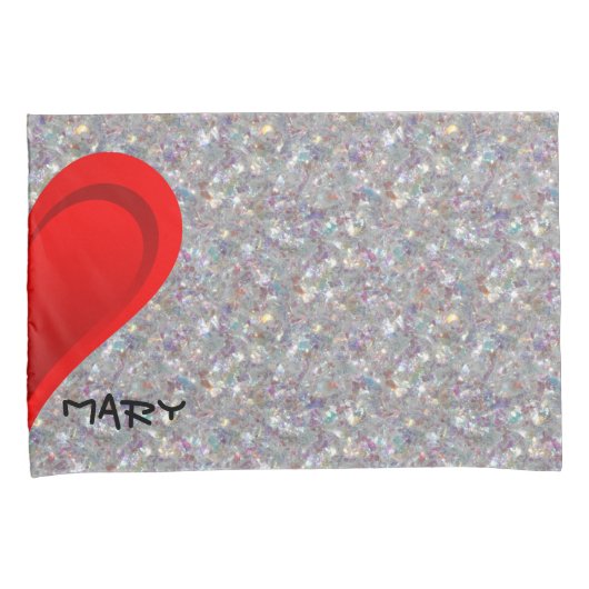 Gradiënten RED LOVE HEART + uw ruggen. en ideeën Kussensloop (Voorkant-Rechts)