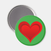 Gradiënten RED LOVE HEART + uw ruggen. en ideeën Magneet (Voorkant / Achterkant)