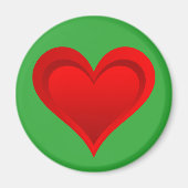 Gradiënten RED LOVE HEART + uw ruggen. en ideeën Magneet (Voorkant)