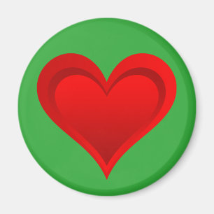 Gradiënten RED LOVE HEART + uw ruggen. en ideeën Magneet