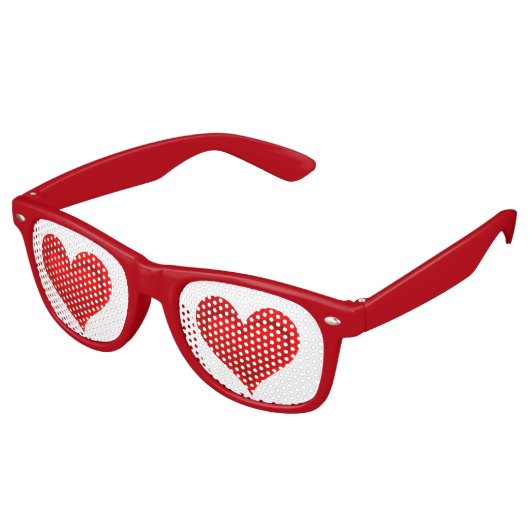 Gradiënten RED LOVE HEART + uw ruggen. en ideeën Retro Zonnebril (Gekanteld)