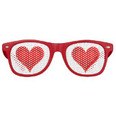 Gradiënten RED LOVE HEART + uw ruggen. en ideeën Retro Zonnebril (Voorkant)