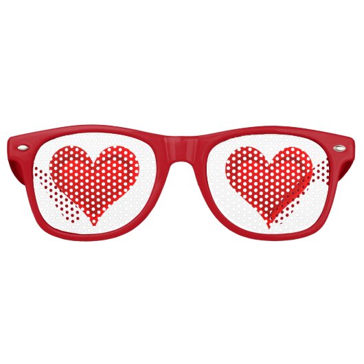 Gradiënten RED LOVE HEART + uw ruggen. en ideeën Retro Zonnebril (Voorkant)