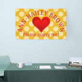 Gradiënten RED LOVE HEART + uw ruggen. en ideeën Spandoek (Beurs)