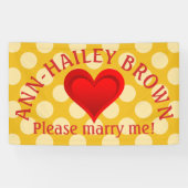 Gradiënten RED LOVE HEART + uw ruggen. en ideeën Spandoek (Horizontaal)