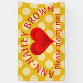 Gradiënten RED LOVE HEART + uw ruggen. en ideeën Spandoek (Verticaal)