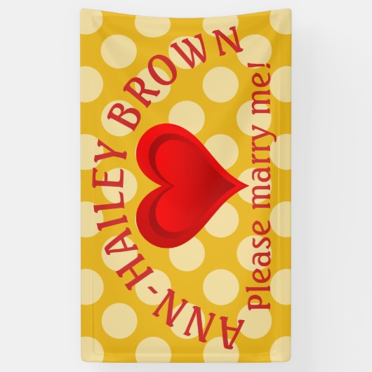 Gradiënten RED LOVE HEART + uw ruggen. en ideeën Spandoek (Verticaal)