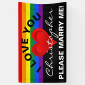 Gradiënten RED LOVE HEART + uw ruggen. en ideeën Spandoek (Verticaal)