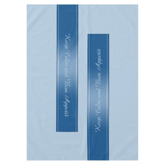 Gradiënten Stripes Border Deco blue + jouw tekst Tafelkleed (Voorkant)