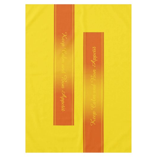 Gradiënten Stripes Border Deco oranje + jouw tekst Tafelkleed (Voorkant)