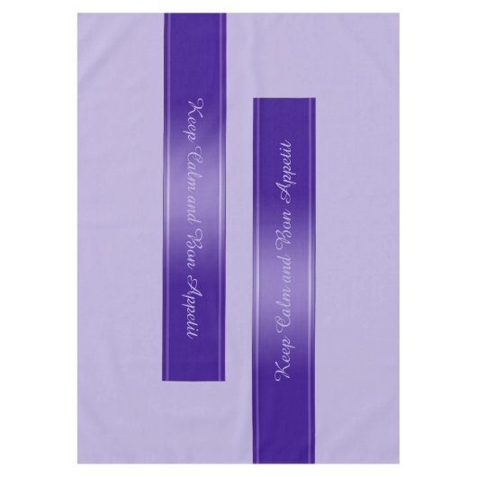 Gradiënten Stripes Border Deco violet + jouw tekst Tafelkleed (Voorkant)